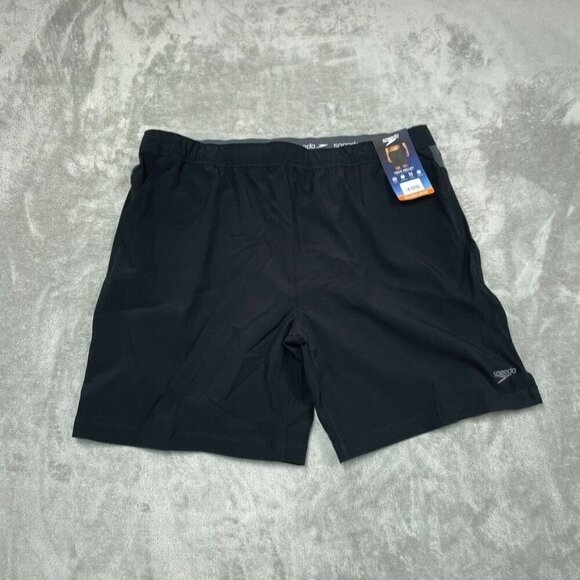 Speedo Mens Tech Volley Shorts XXL Black 38/40 Swimwear NWT 6751 - Picture 1 of 10